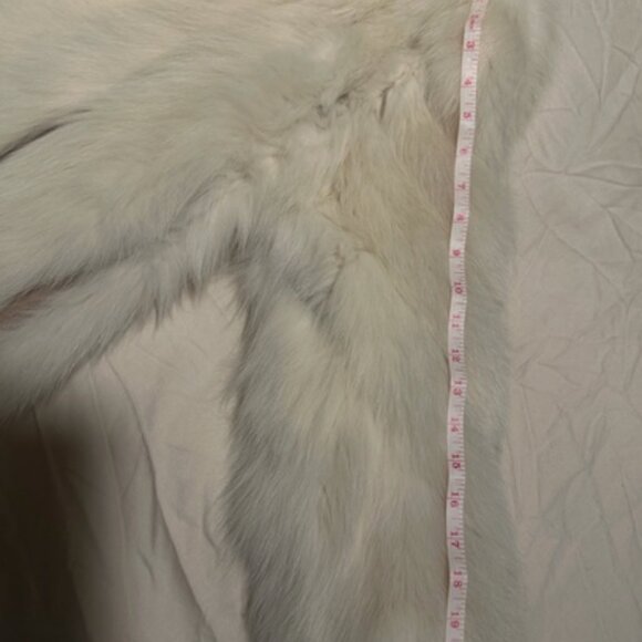 Authentic CHLOE Cream White Fur Coat Jacket size M - Picture 7 of 12
